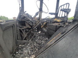 В Лепельском районе горел трактор