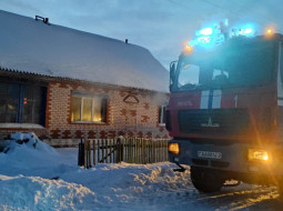 Пожар дома в деревне Юрковщина