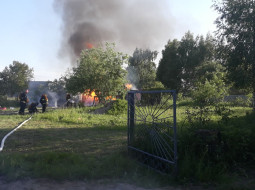 Пожар бани в Лепельском районе