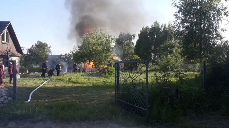 Пожар бани в Лепельском районе