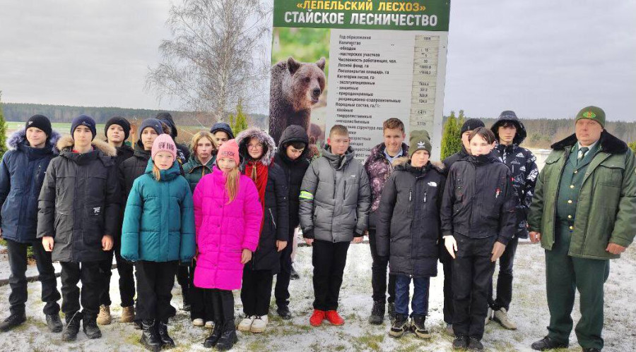 Школьники из Полсвижа посетили Лепельский лесхоз