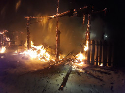 Пожар сарая в Лепельском районе