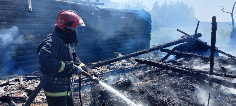 Пожар дома в Лепельском районе