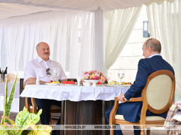 Беларуси и России надо выработать план действий и еще более укрепить ЕАЭС. Об этом Президент Беларуси Александр Лукашенко заявил на встрече с Президентом России Владимиром Путиным в Сочи