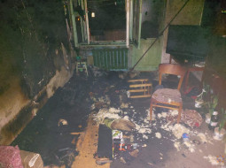 В Толочинском районе на пожаре работники МЧС спасли хозяина квартиры